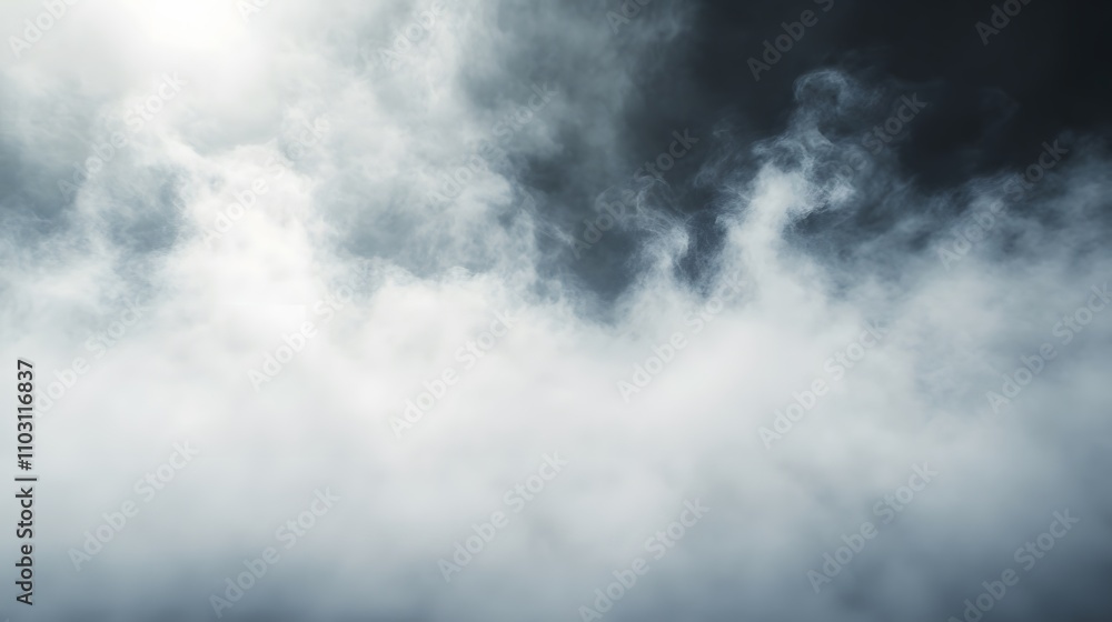 Dramatic Cloudscape Dark and Light Grey Fog Dramatic Cloudscape Dark and Light Grey Fog