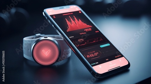 Innovative AI powered smartphone health tracker that seamlessly monitors heart rate physical activity and other key biometrics to provide personalized fitness and wellness insights