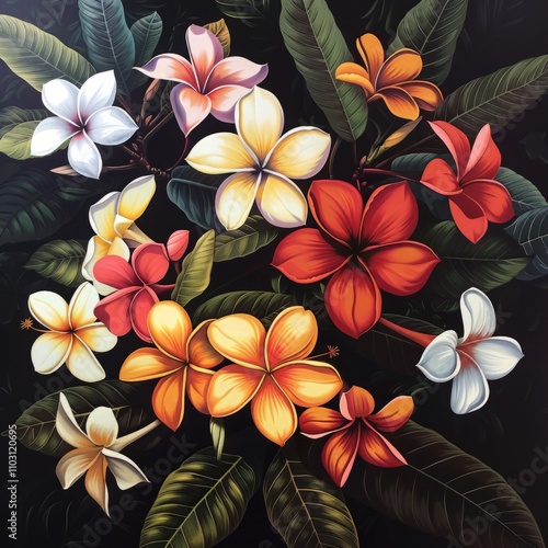 Frangipani Floral Graphic Design Assets