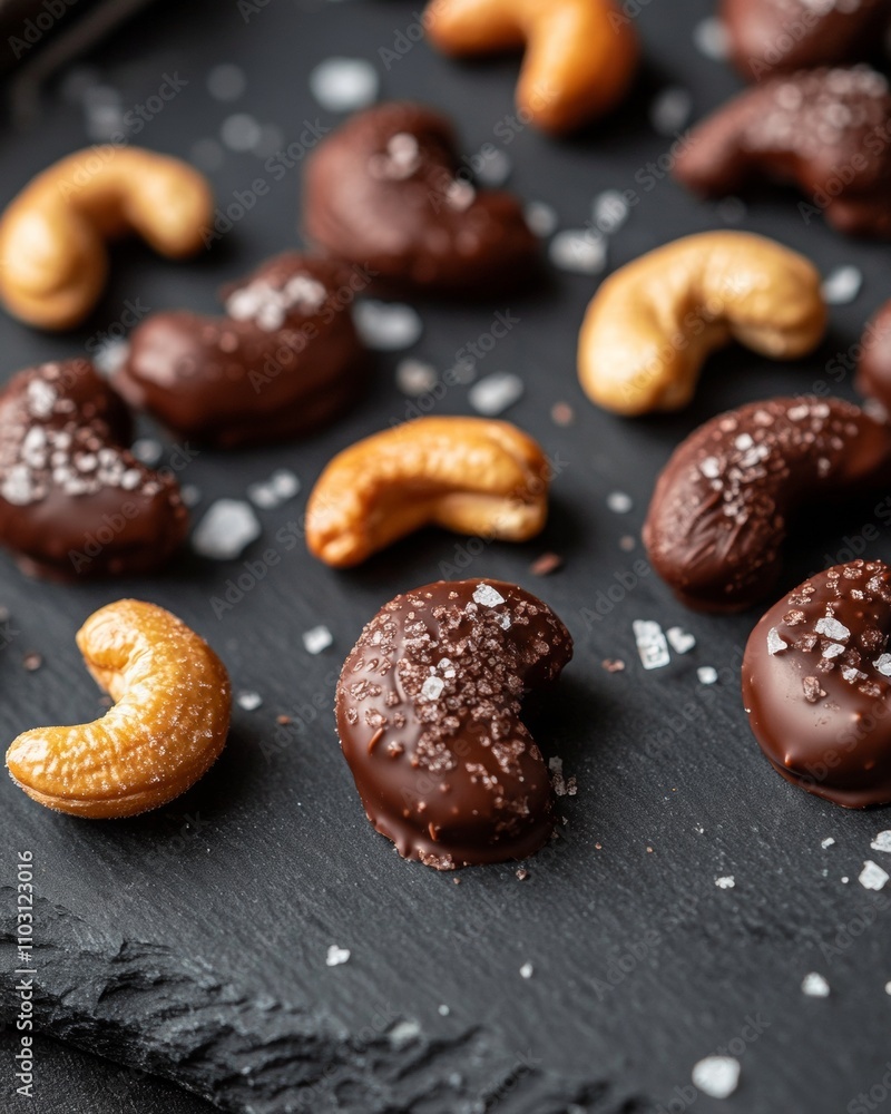 Decadent Dark Chocolate Cashews with Sea Salt for National Cashew Day, Christmas, and Thanksgiving Celebrations Decadent Dark Chocolate Cashews with Sea Salt for National Cashew Day, Christmas, and Thanksgiving Celebrations