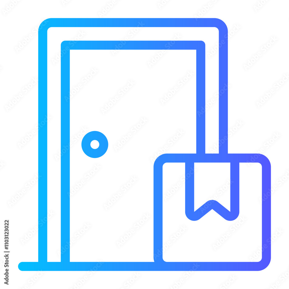 door delivery gradient icon door delivery gradient icon