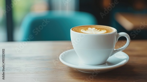 Enjoying warm coffee cup art in a cozy indoor setting close-up relaxation photography