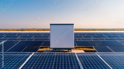 Efficient Peak Energy Solutions and Storage Systems. A modern battery energy concept  showcasing advanced technology and sustainability.