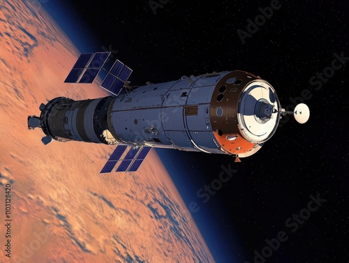 Wallpaper Mural Space missions and exploration projects with astronauts and satellites Torontodigital.ca