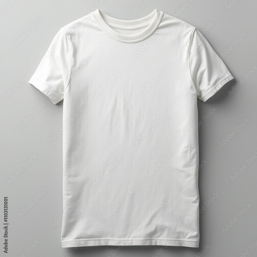 White cotton blank T-shirt