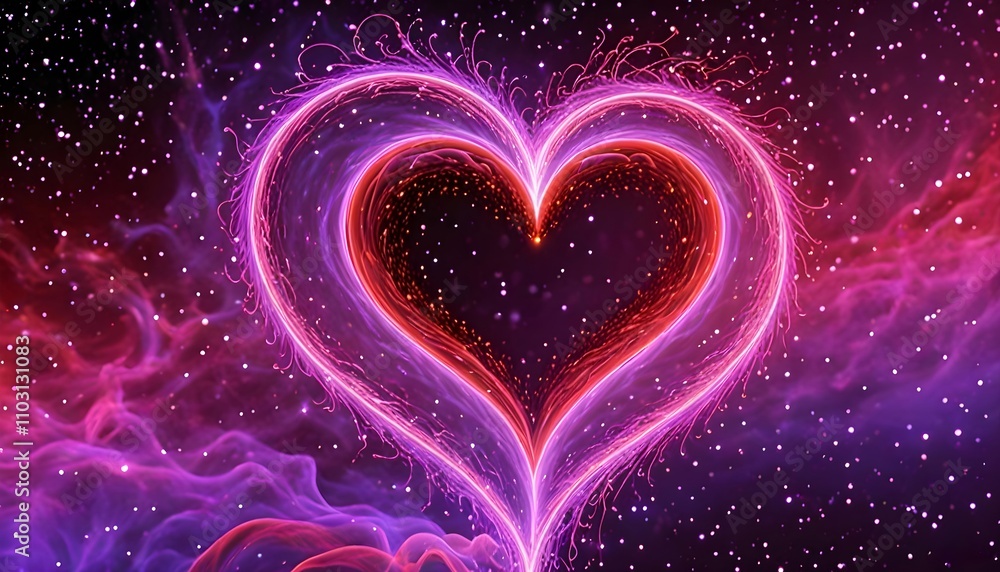 Mystical Liquid Light Heart Dissolving into Swirling Energy Mystical Liquid Light Heart Dissolving into Swirling Energy