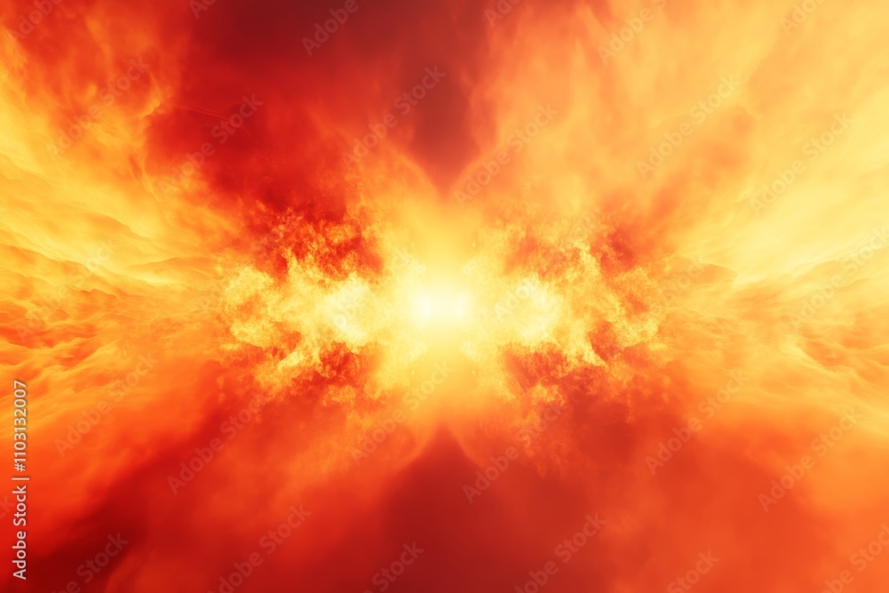 Dramatic fire and smoke with dazzling red and yellow hues Dramatic fire and smoke with dazzling red and yellow hues