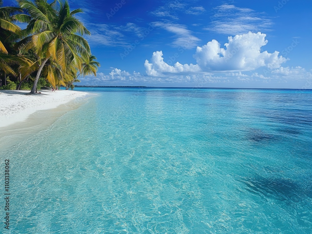 Fototapeta premium Palm trees on the beach