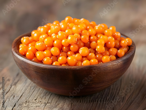 Ripe yellow sea buckthorn berries. Neural network AI generated art