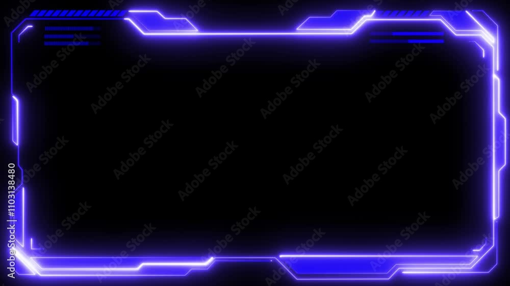 Abstract technology Hud frame  background. Computer interface Hud motion texture. futuristic pattern for modern .  4k motion video.