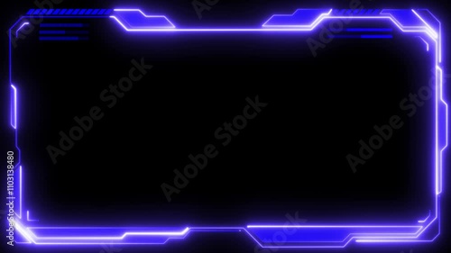 Abstract technology Hud frame  background. Computer interface Hud motion texture. futuristic pattern for modern .  4k motion video.