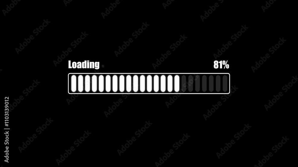 Cyberpunk loading bar animation 4k motion video, Futuristic uploading progress bar isolated on black background. Computer cyberpunk loading screen. Cyberpunk loading bar animation 4k motion video, Futuristic uploading progress bar isolated on black background. Computer cyberpunk loading screen.