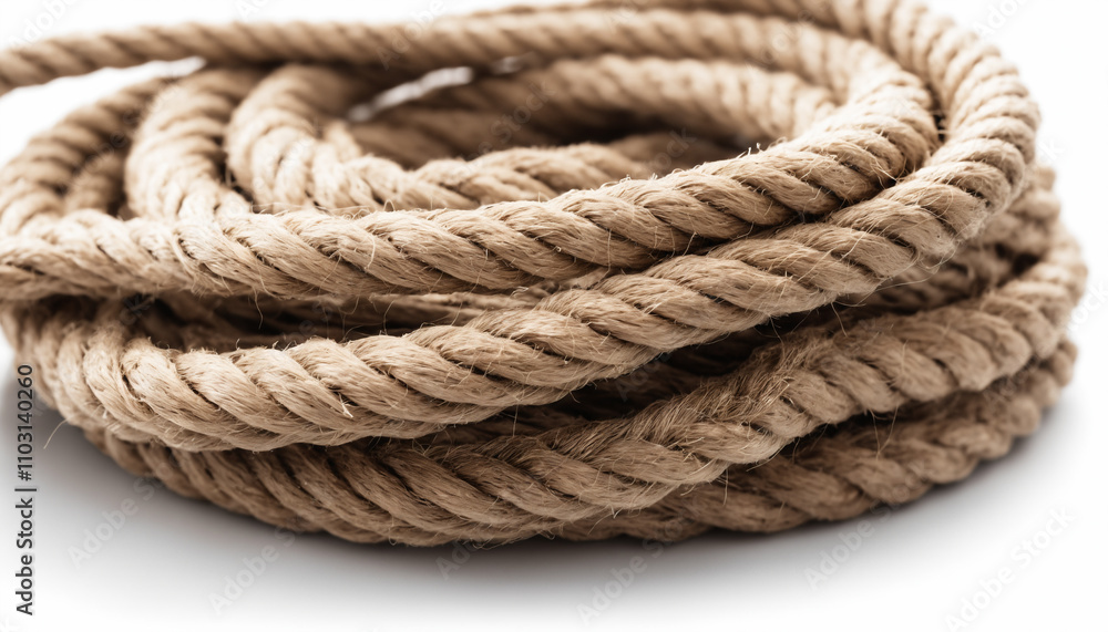 Fototapeta premium Rope on white background