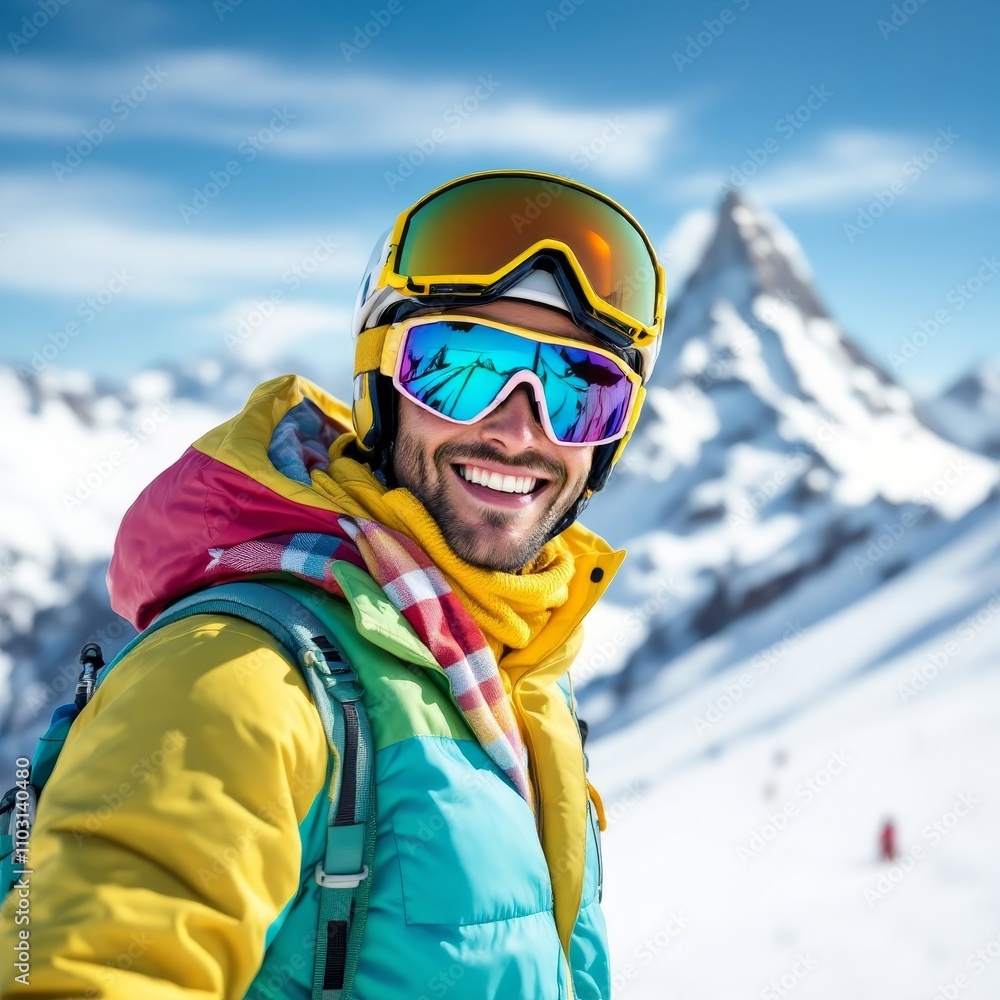 Portrait of a happy snowboarder Portrait of a happy snowboarder