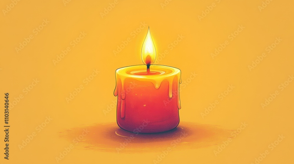 Candle .Flat style minimalist illustration of a candle. Candle .Flat style minimalist illustration of a candle.