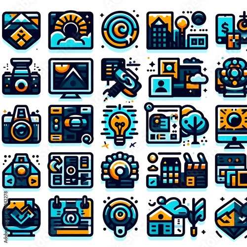  stunning designs using bold, scalable vector icon sets.