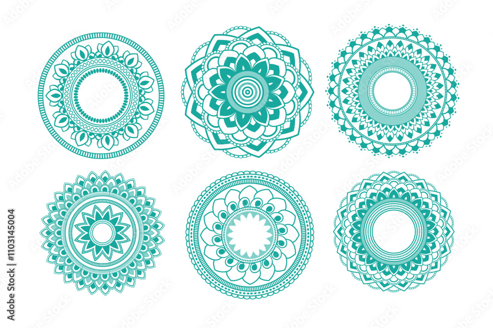 Ornamental luxury mandala pattern set design Ornamental luxury mandala pattern set design