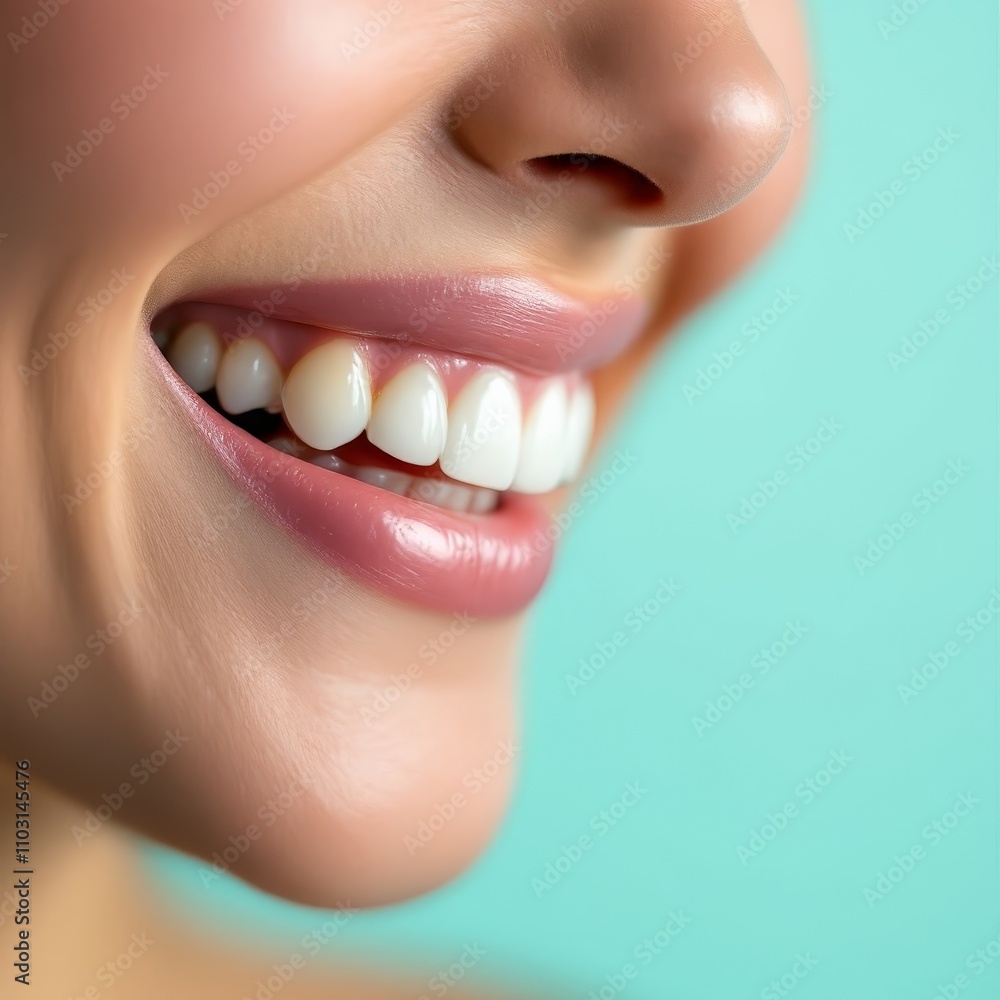 Obraz premium Woman smile. Teeth whitening. Dental care.