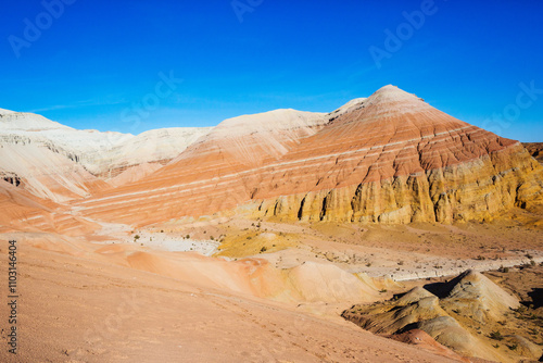 Aktau mountains in Altyn Emel National Park. Kazakhstan photo