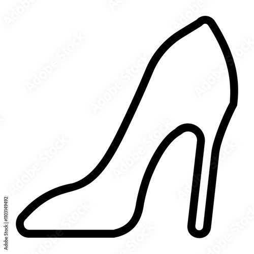 high heels line icon