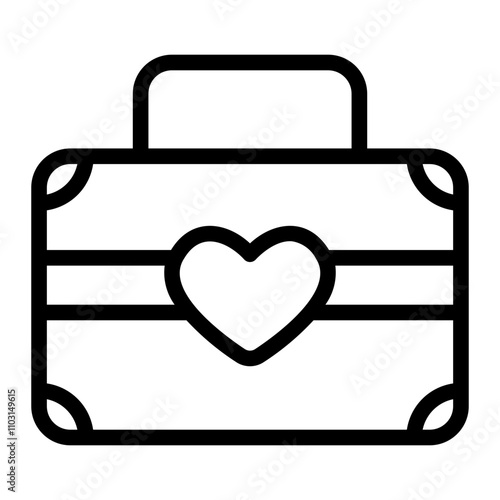 suitcase line icon