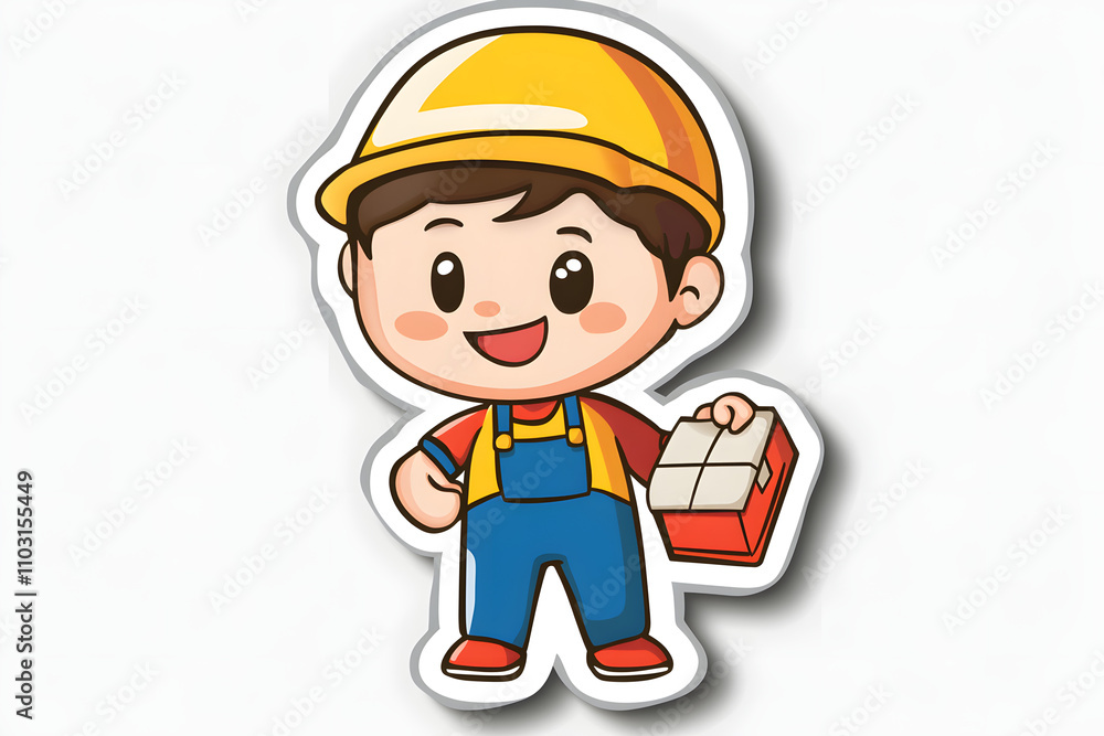 Cute Cartoon Postal Worker Vector Illustration Cute Cartoon Postal Worker Vector Illustration