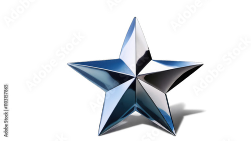 Wallpaper Mural Shiny silver five-pointed star transparent background Torontodigital.ca