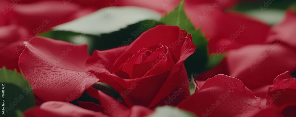 romantic bouquet of red roses surrounded by green leaves, symbolizing love and passion romantic bouquet of red roses surrounded by green leaves, symbolizing love and passion