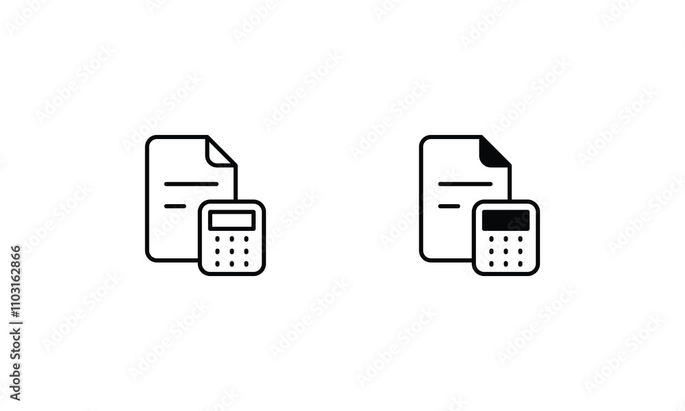 Accounting icons set vector stock illustration Accounting icons set vector stock illustration