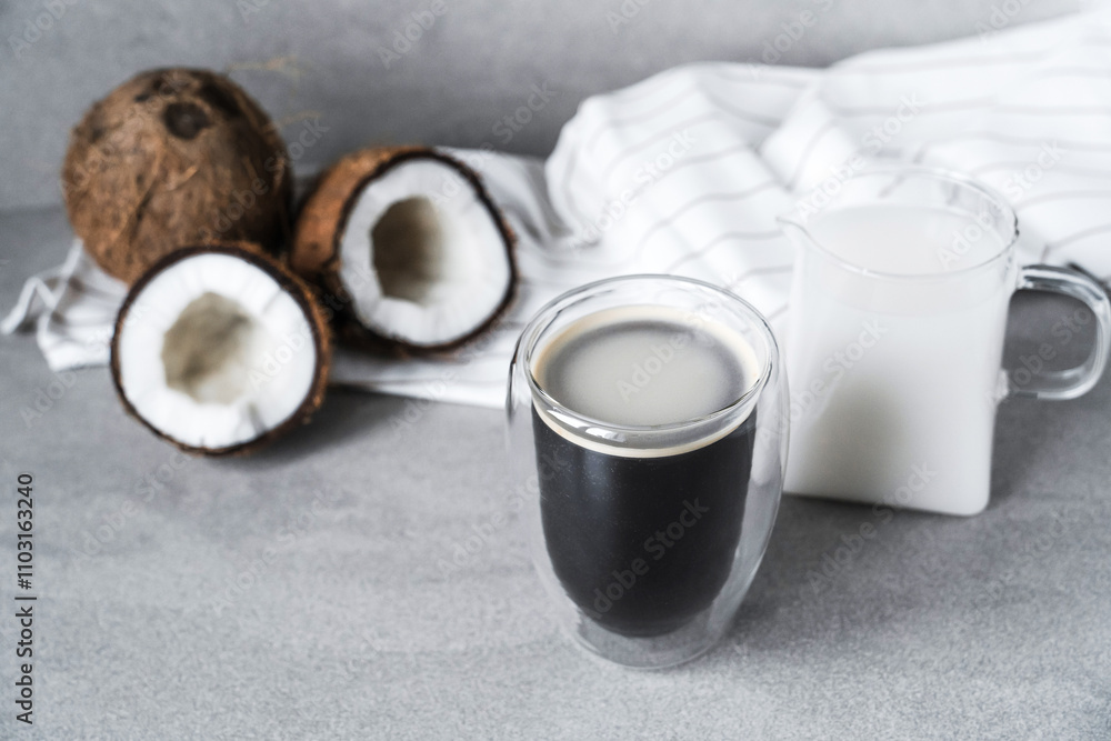 making coffee with coconut milk making coffee with coconut milk