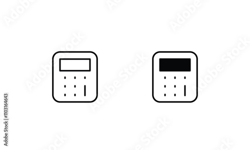 Calculator icons set vector stock illustration