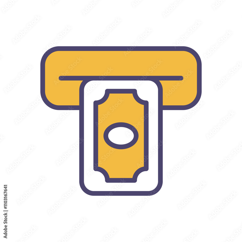 Atm Machine icons set vector stock illustration Atm Machine icons set vector stock illustration
