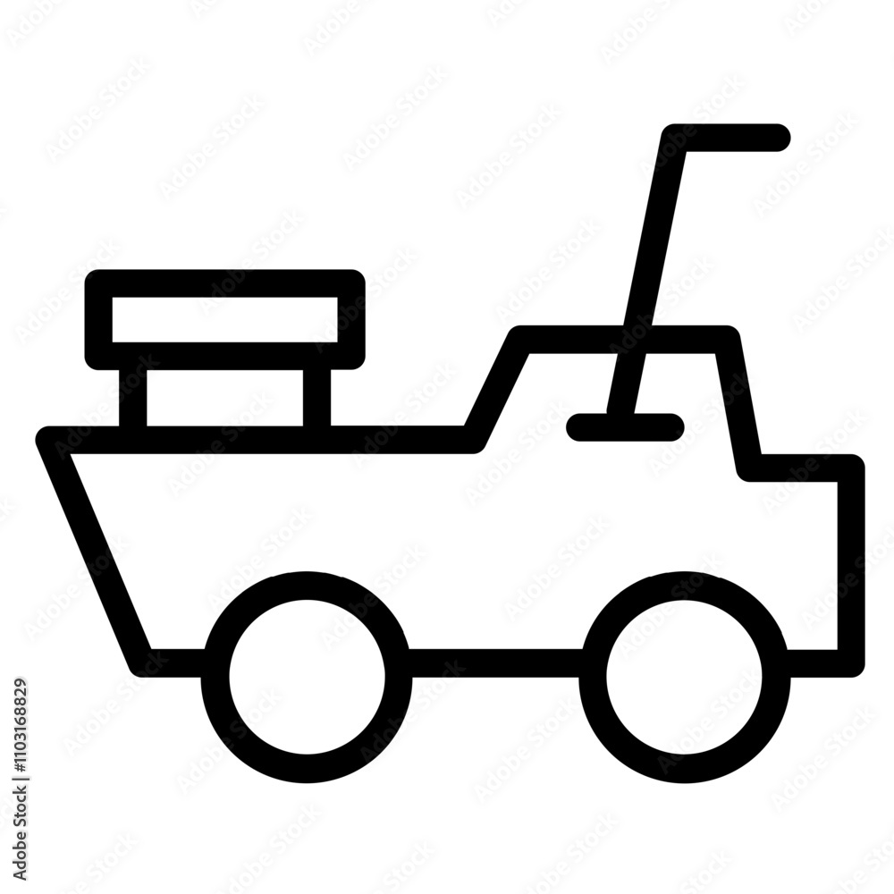 Land Landscape Machine Line Icon Land Landscape Machine Line Icon