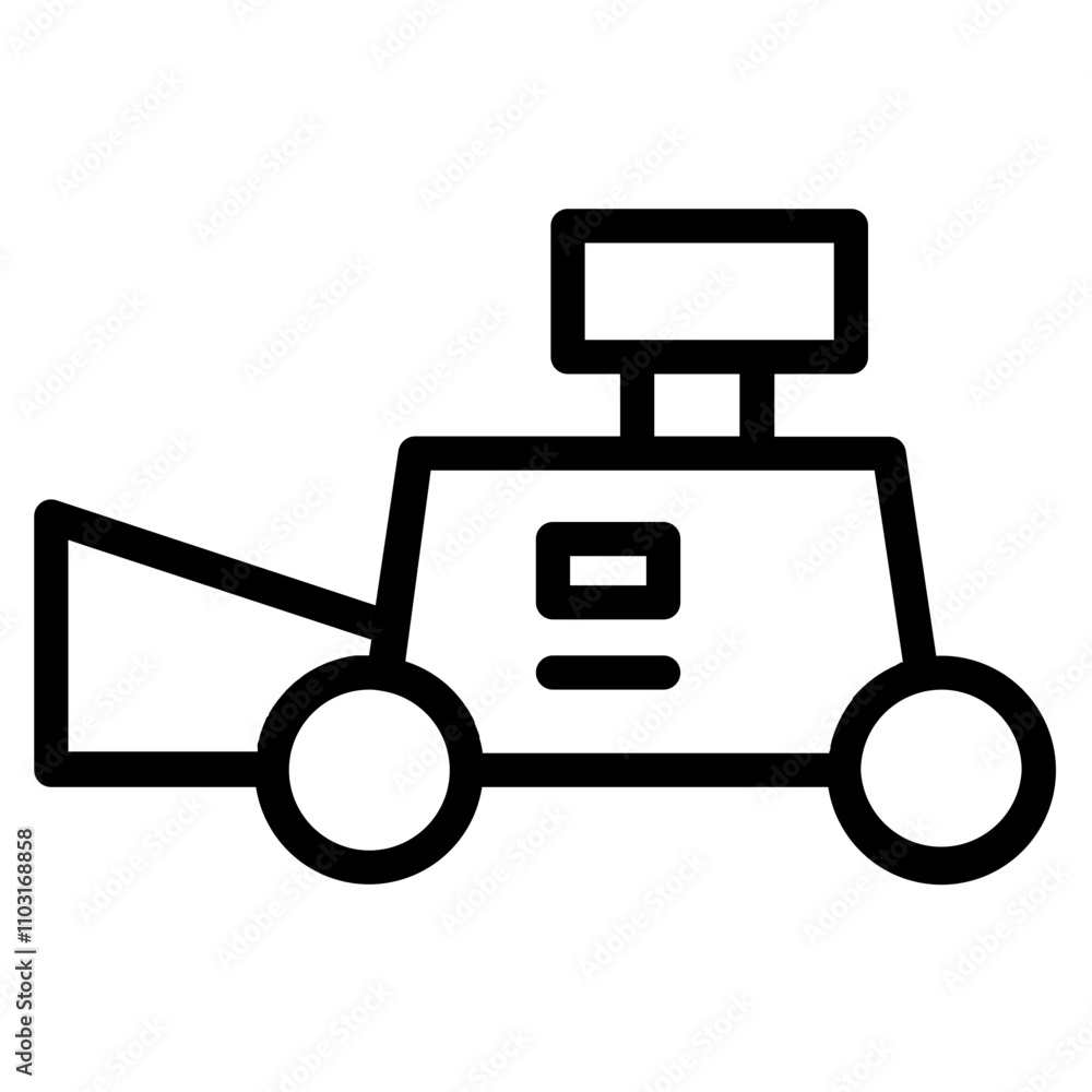 Land Landscape Machine Line Icon Land Landscape Machine Line Icon
