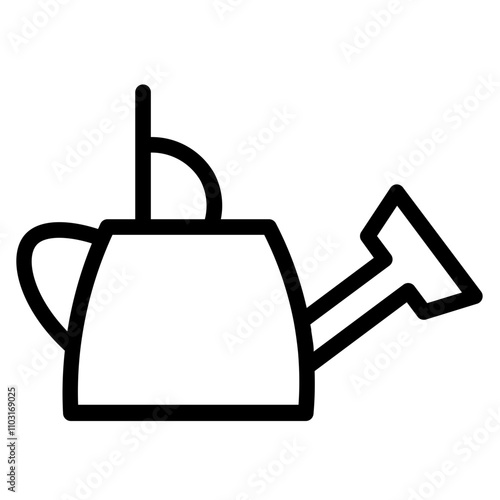 Watering Pot Farm Line Icon