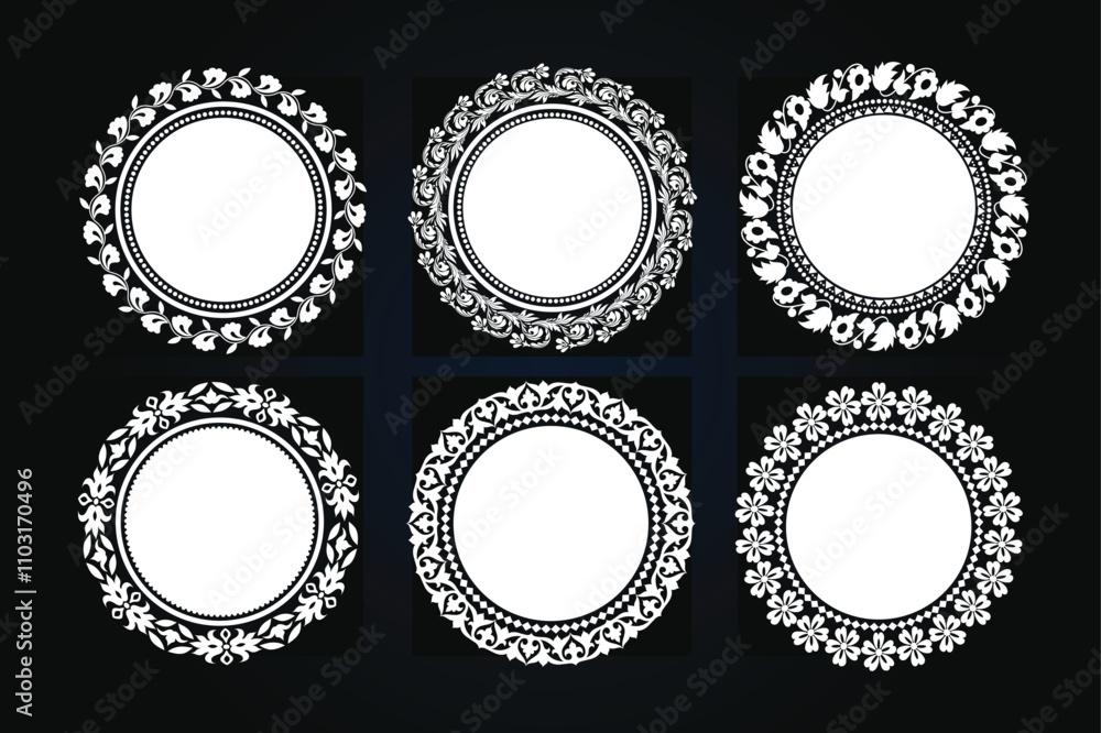 Ornamental luxury mandala pattern set design Ornamental luxury mandala pattern set design