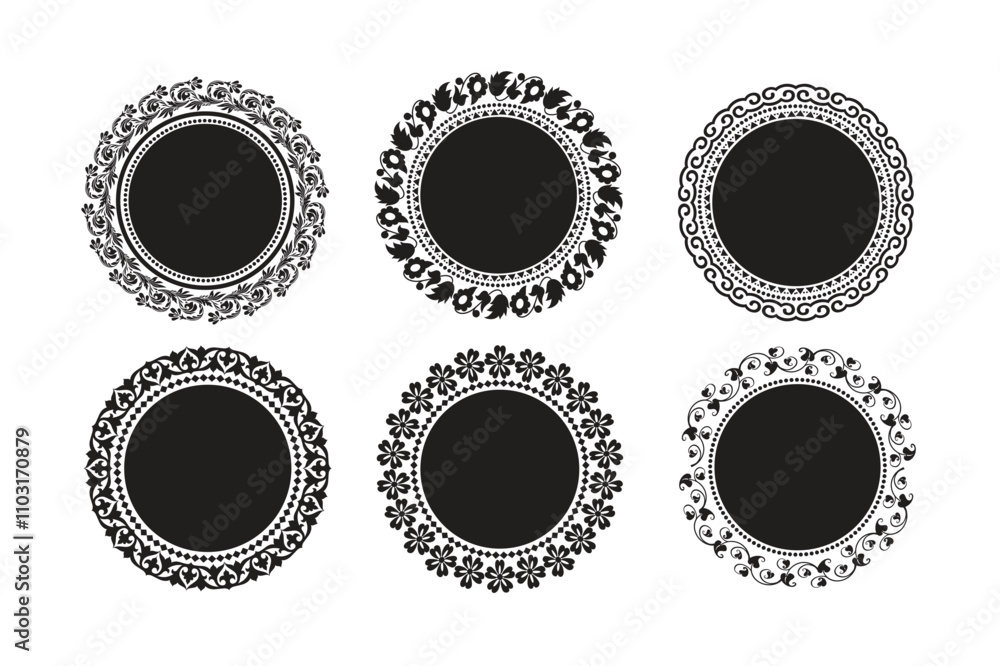 Ornamental luxury mandala pattern set design