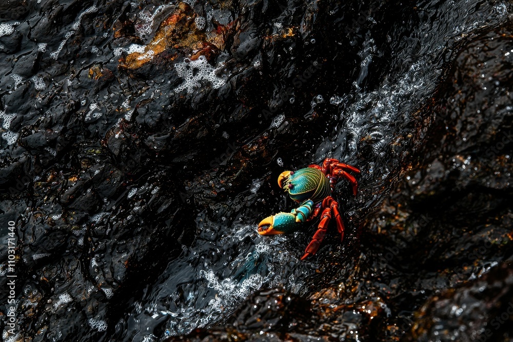 Sally Lightfoot Crab: A vibrant Sally Lightfoot crab Sally Lightfoot Crab: A vibrant Sally Lightfoot crab
