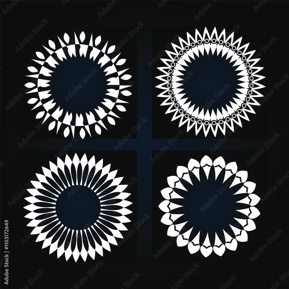 Fototapeta premium Ornamental luxury mandala pattern set design