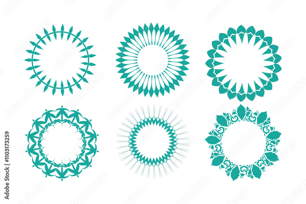Ornamental luxury mandala pattern set design Ornamental luxury mandala pattern set design