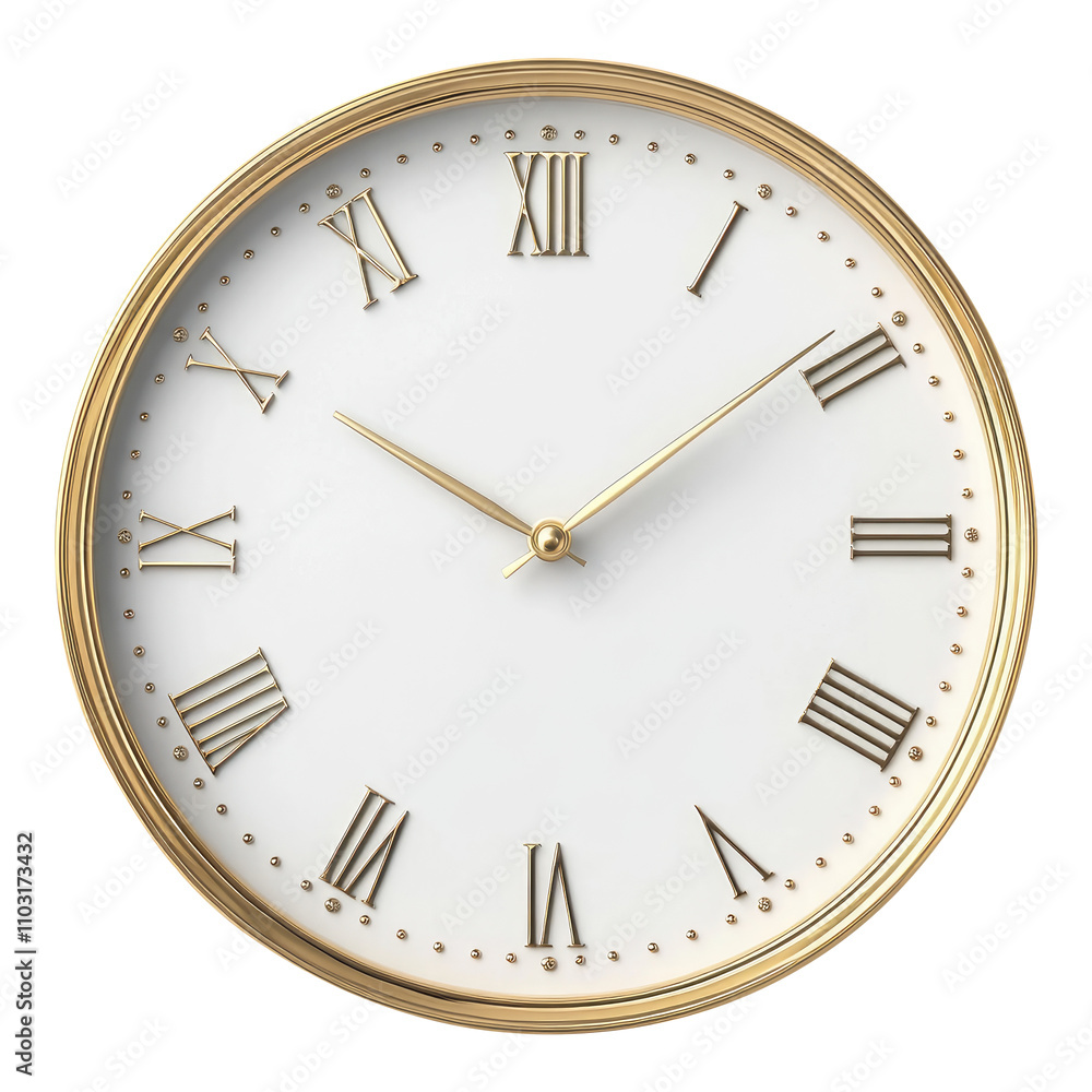 wall clock isolated on transparent white background, clipping path wall clock isolated on transparent white background, clipping path
