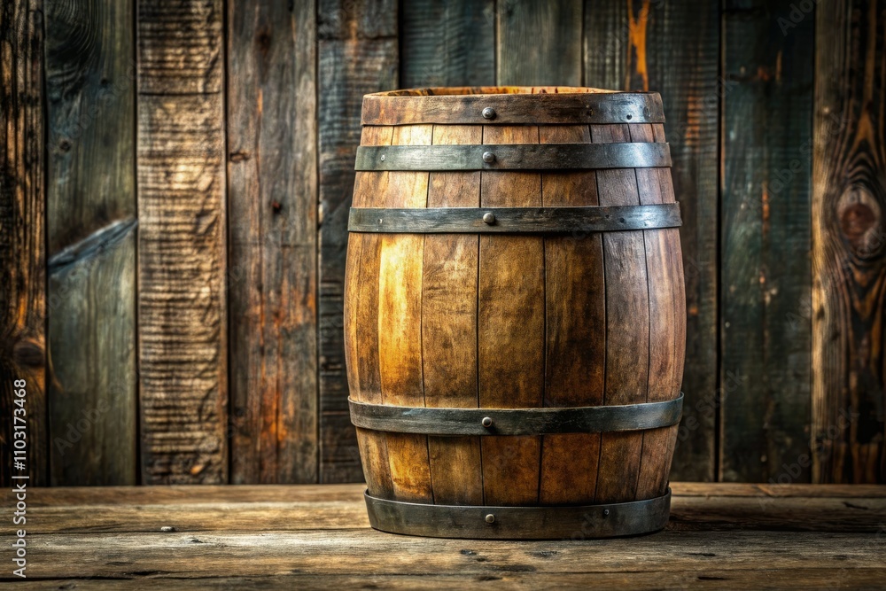 Old Weathered Barrel on Transparent Background for Rustic Decor and Vintage Aesthetics Old Weathered Barrel on Transparent Background for Rustic Decor and Vintage Aesthetics