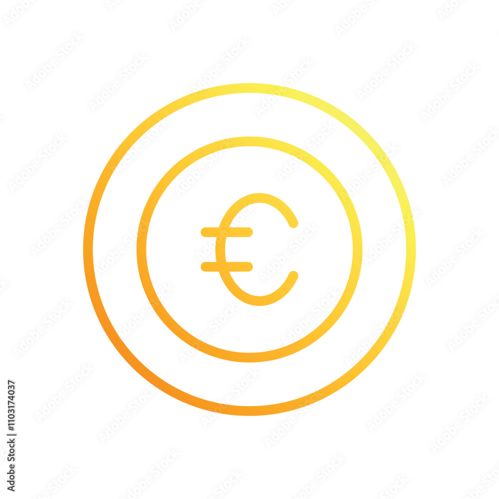 Euro icons set vector stock illustration Euro icons set vector stock illustration