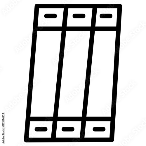 Batten Floor Wood Line Icon