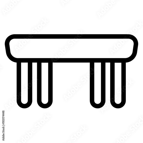 Bench Furniture Recycle Line Icon