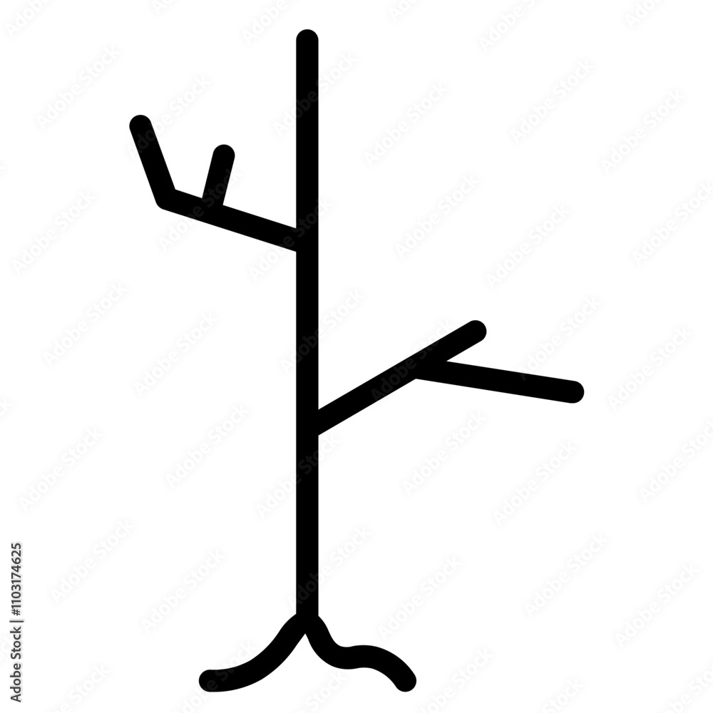 Branch Camping Tree Line Icon Branch Camping Tree Line Icon
