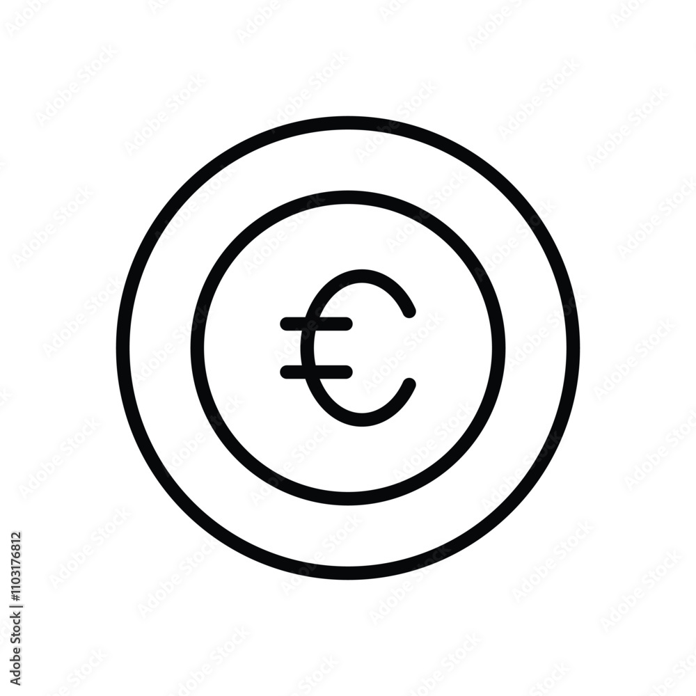 Euro icons set vector stock illustration Euro icons set vector stock illustration
