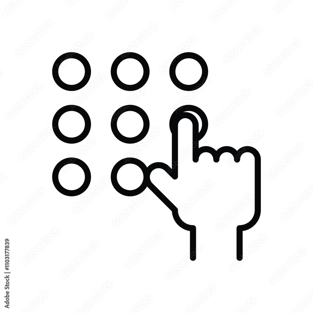 Pin Pasword icons set vector stock illustration Pin Pasword icons set vector stock illustration