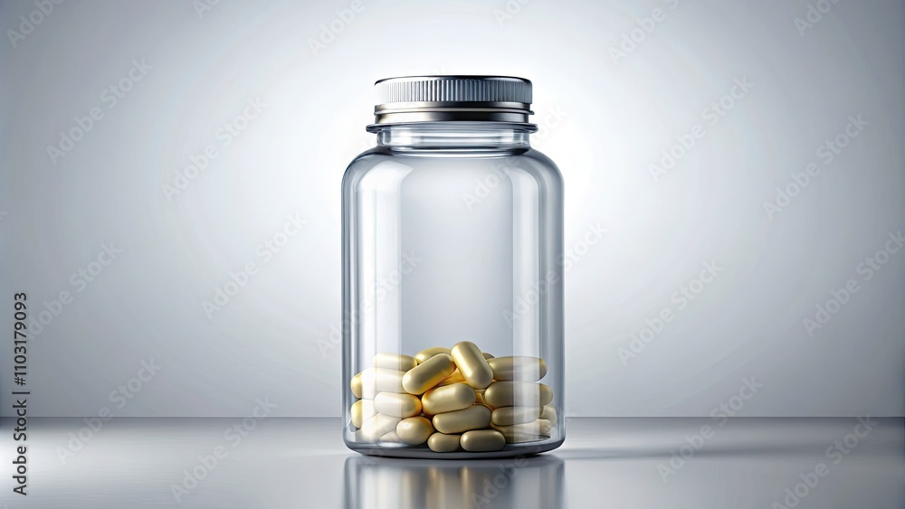 Blank Plastic Packaging Bottle for Pills on White Background - Ideal for Food Supplements, Capsules, Nutraceuticals, Vitamins, Health Products, and Pharmaceutical Use Blank Plastic Packaging Bottle for Pills on White Background - Ideal for Food Supplements, Capsules, Nutraceuticals, Vitamins, Health Products, and Pharmaceutical Use
