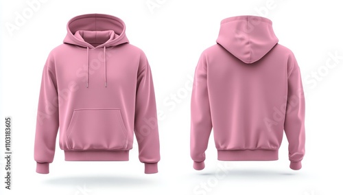 Wallpaper Mural Pink hooded sweatshirt mockup isolated on white background. Torontodigital.ca